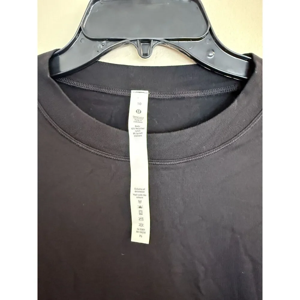 Lululemon It’s Rulu Run Long Sleeve Top - Black - Size 10‎